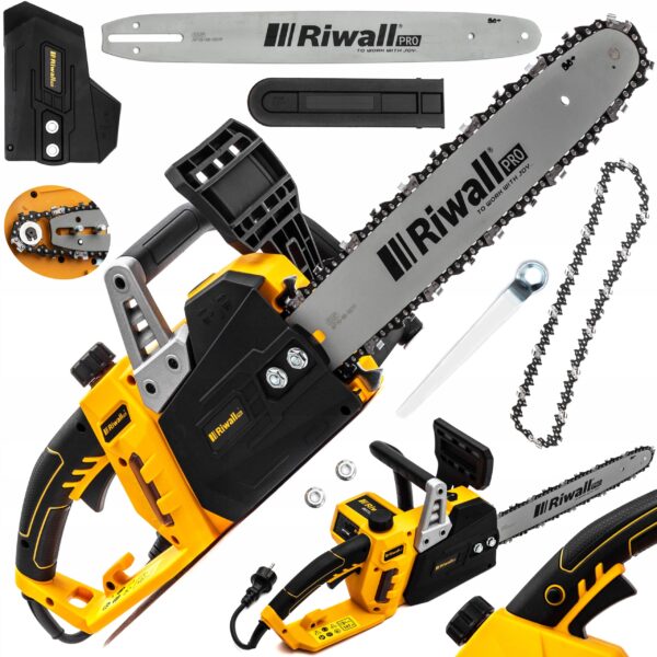 PILARKA-PILA-ELEKTRYCZNA-RIWALL-3550W-LANCUCHOWA-DO-DREWNA-METALOWA-PRZEKLA