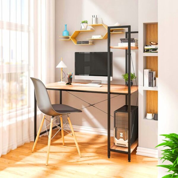 BIURKO-KOMPUTEROWE-LOFT-SZKOLNE-METAL-DREWNO-Z-REGALEM-I-POLKAMI-GAMINGOWE-Przeznaczenie-Biuro-Dla-dziecka-Gabinet-Kuchnia-Ogrod-Pokoj-Pokoj-mlodziezowy-Salon-Sypialnia-Szkola (1)