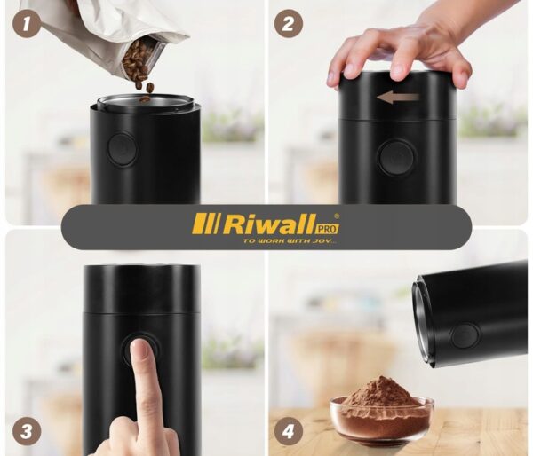 MLYNEK-ELEKTRYCZNY-DO-MIELENIA-KAWY-CUKRU-ORZECHOW-ZBOZA-150W-RIWALL-RQ-01-Marka-Riwall