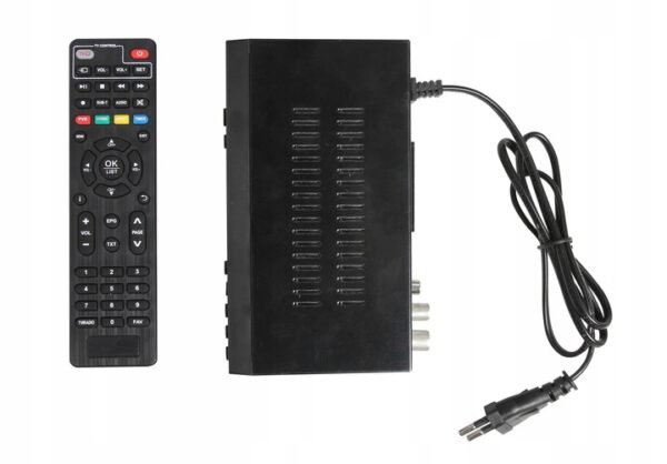 TUNER-DEKODER-DVB-T2-HEVC-TV-NAZIEMNEJ-H-265-USB-HDMI-PILOT-RIWALL-RTN-01-Stan-opakowania-oryginalne
