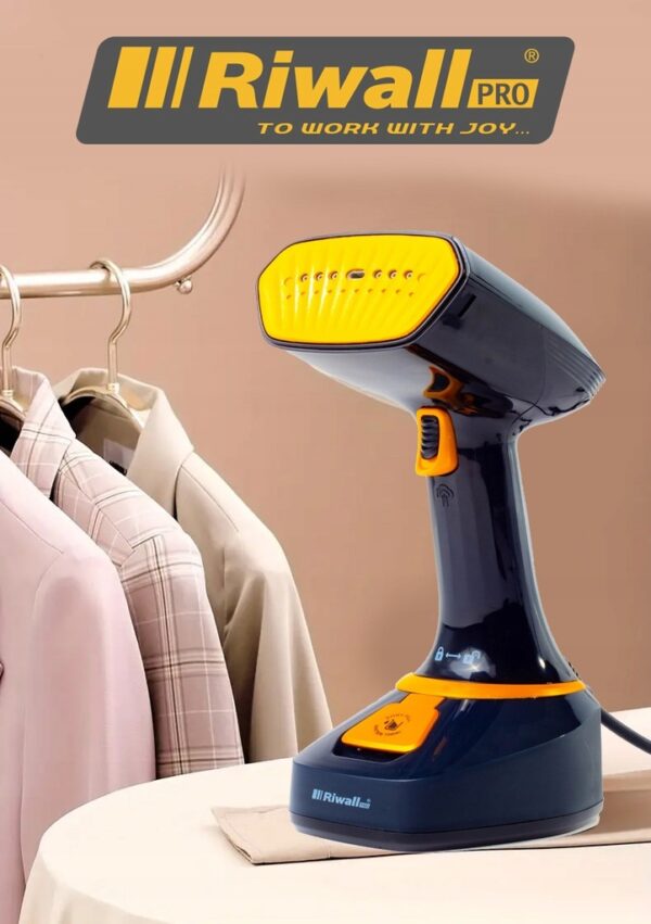 PAROWNICA-DO-UBRAN-ZELAZKO-PAROWE-STEAMER-ZESTAW-AKCESORIA-7w1-RIWALL-RX-01-Kolor-dominujacy-czarny