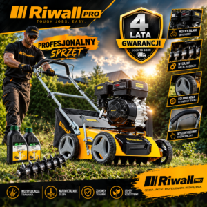 Wertykulator i aerator spalinowy Riwall PRO RPV 4058 3w1 – 40 cm, 10 KM do trawnika