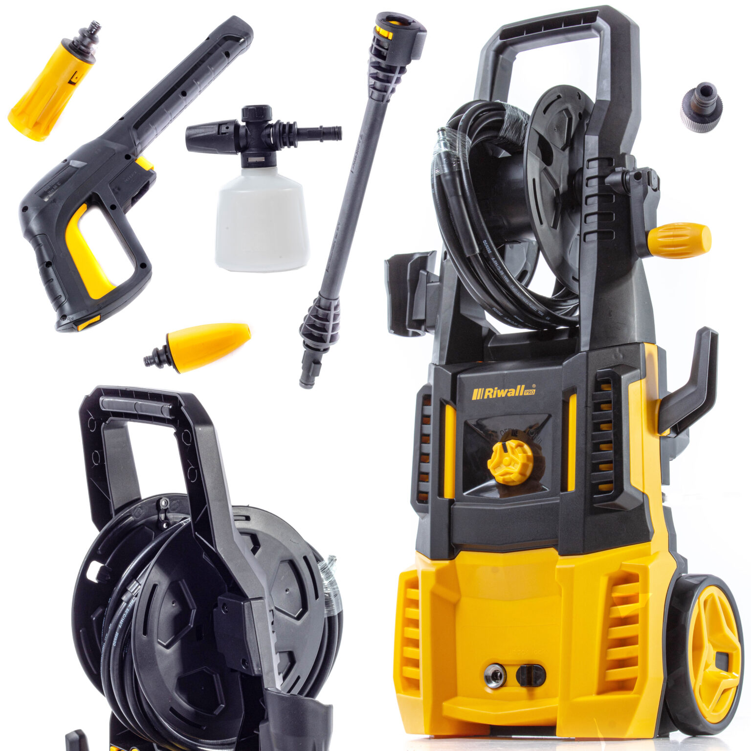 Myjka Ciśnieniowa Riwall REPW160 270 BarEw Turbo Eco 492 l/h Set Zwijacz