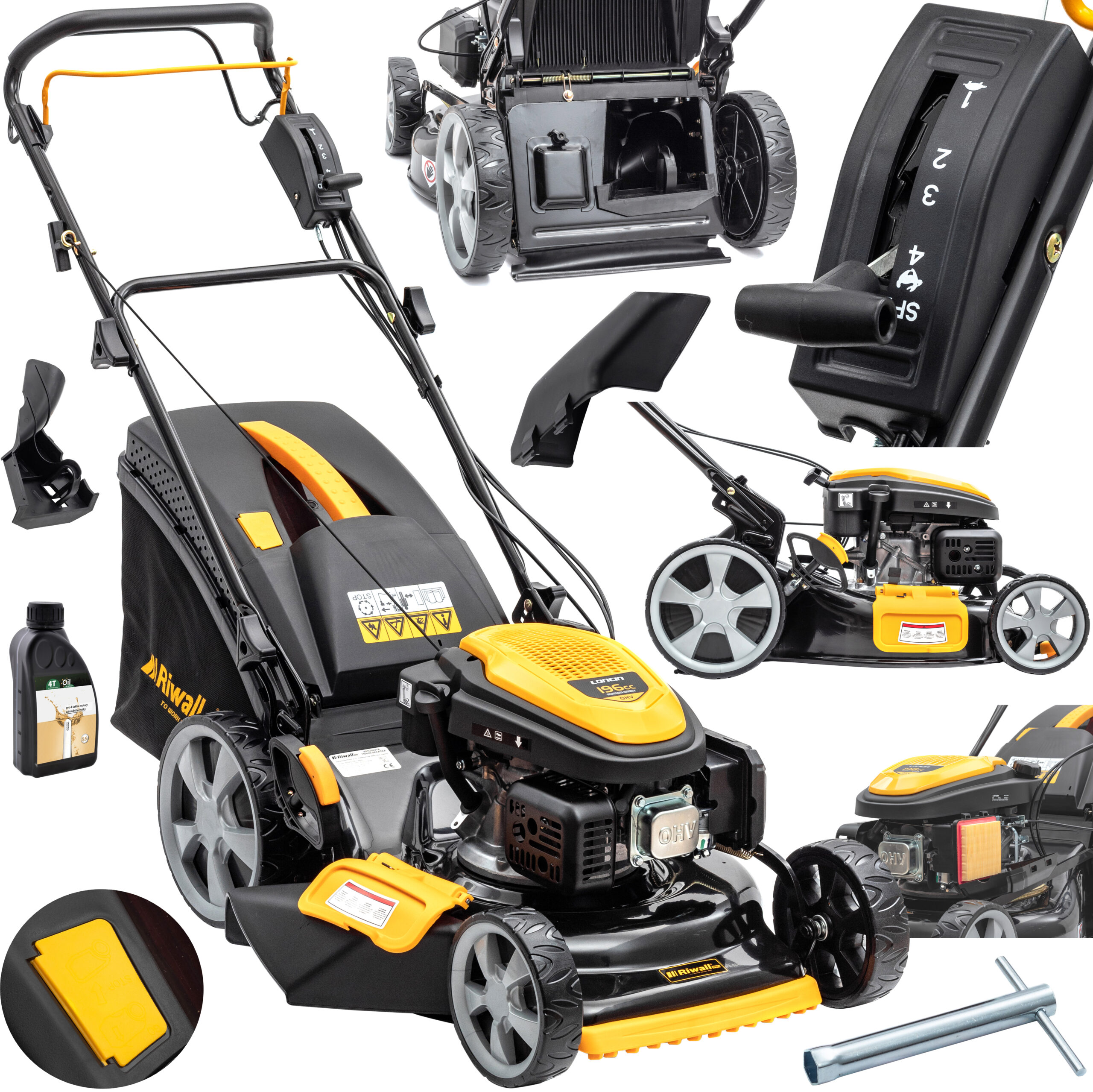 Kosiarka Spalinowa Riwall 5155 V PRO z Napędem Mocna Regulacja Prędkości