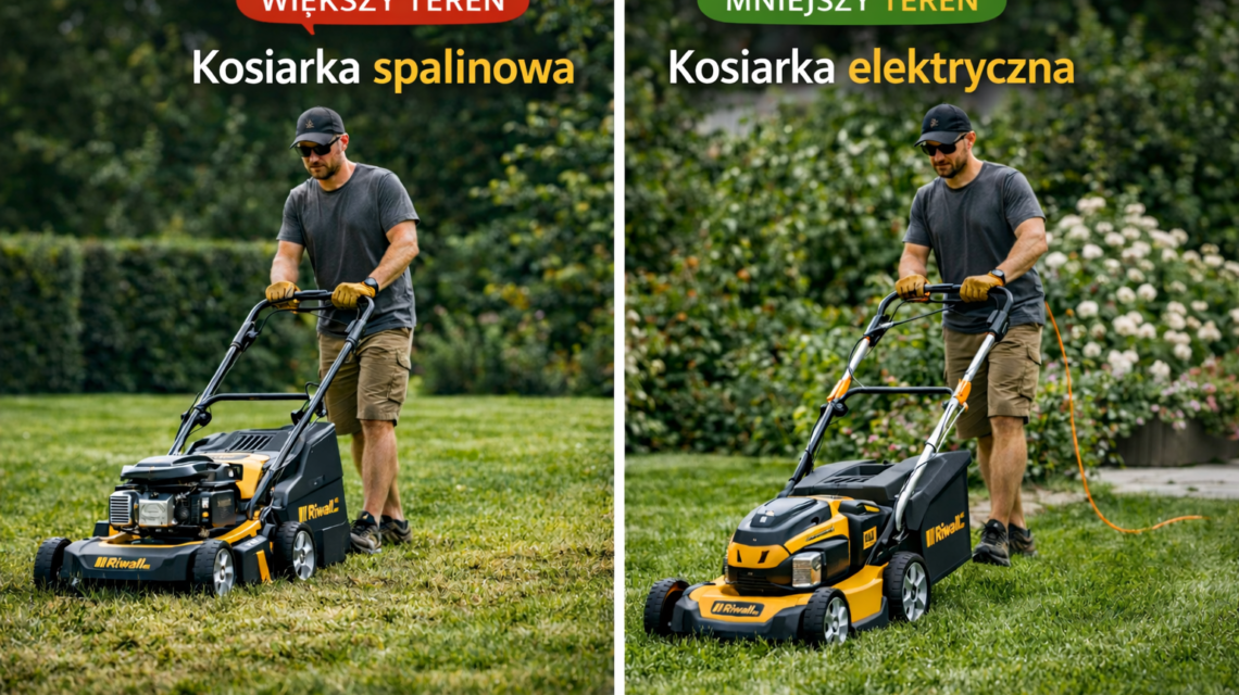 kosiarka spalinowa czy elektryczna jaką wybrać do ogrodu riwall