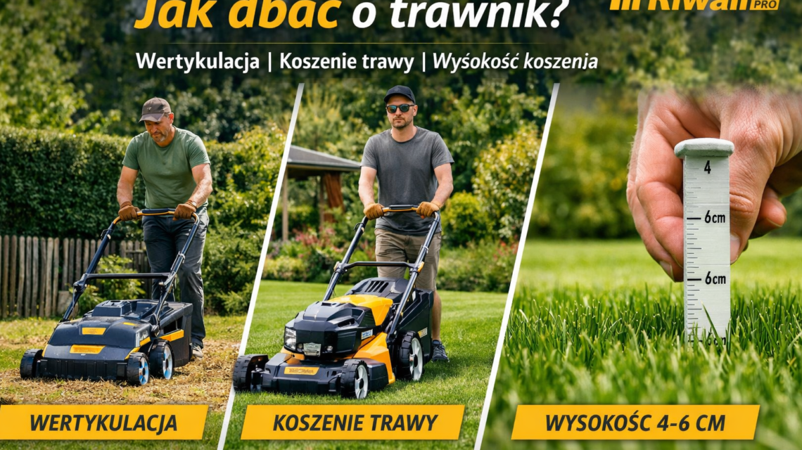 jak dbać o trawnik wertykulacja koszenie wysokość koszenia riwall