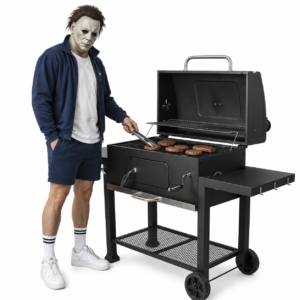 Duży grill węglowy z żeliwnym rusztem | Riwall PRO RCG 80 XXL
