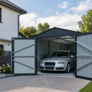 Garaż blaszany 3x6 Riwall antracyt 602 x 300 x 232 cm