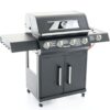 Grill gazowy 17 kW Riwall 4+1 palników z żeliwnym rusztem