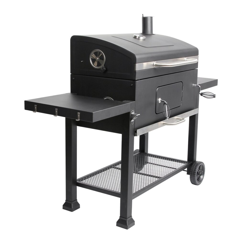 Grill węglowy XXL Riwall z żeliwnym rusztem i termometrem