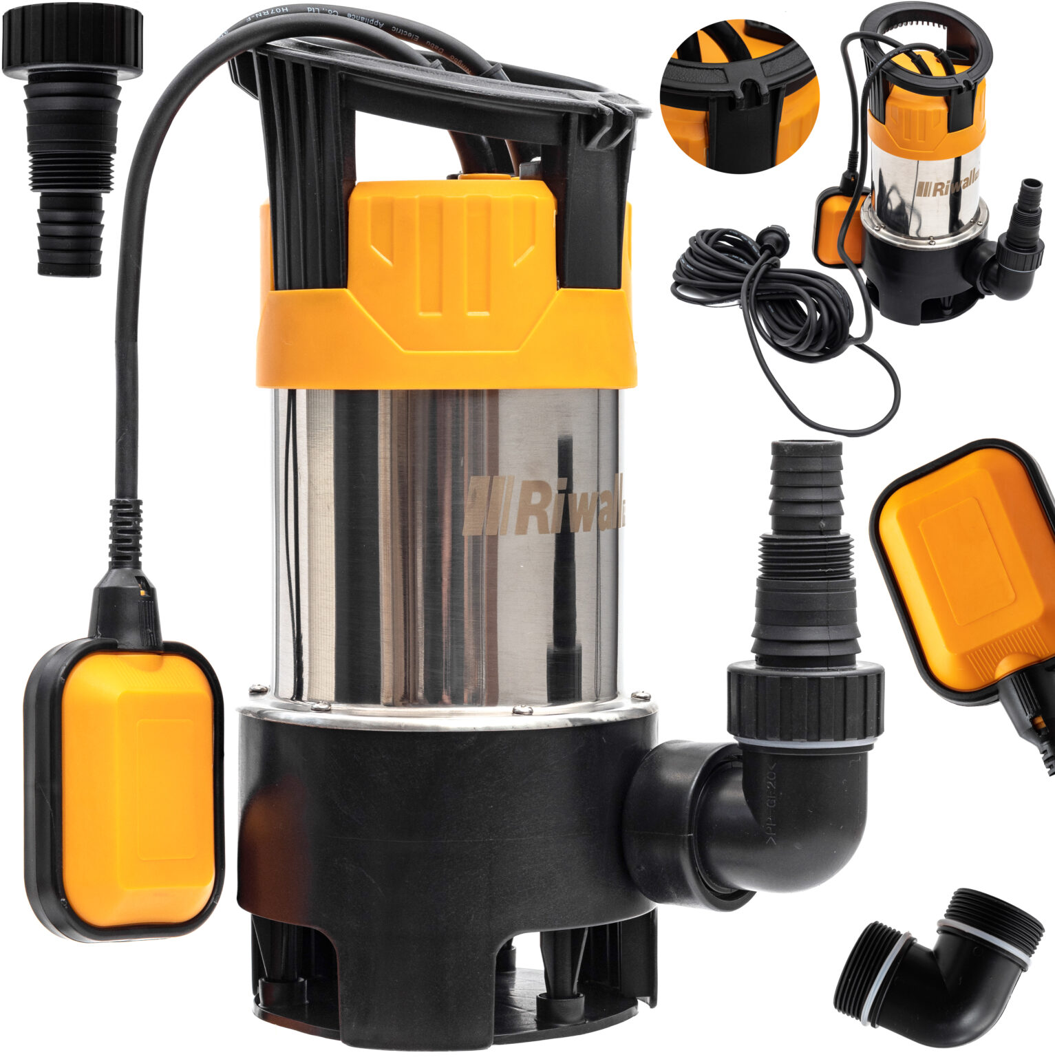 Pompa zatapialna do wody brudnej i czystej Riwall PRO REP 1100 INOX 15000 l/h