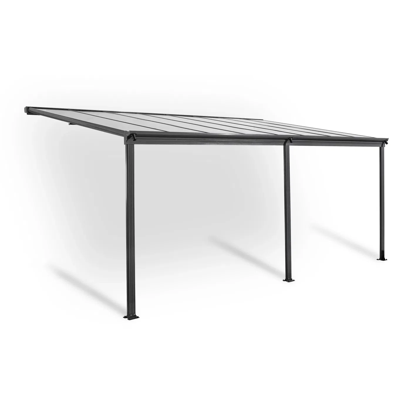 Pergola  Tarasowa Aluminiowa 5×3 m 15 m² RMPP 16×10 RIWALL PRO Antracyt Poliwęglan