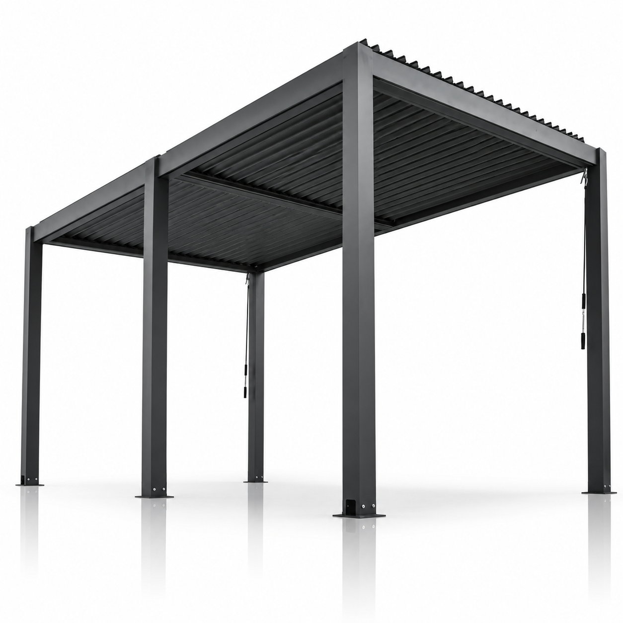 RIWALL PRO Pergola Bioklimatyczna Aluminiowa 4×3 m RMBP Antracyt Regulowany Dach
